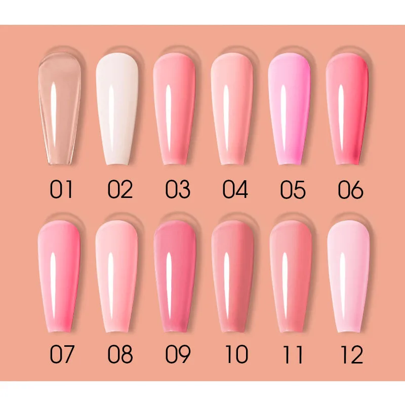 Beautilux Soak Off Contruction Nails Gel Kit 10 г * 12 шт прозрачный розовый белый камуфляж УФ