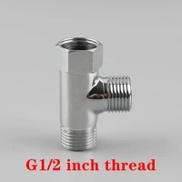 g12 three way brass water tap connector water tank connector fitting water heater hose tee fitting accessories faucet adapter