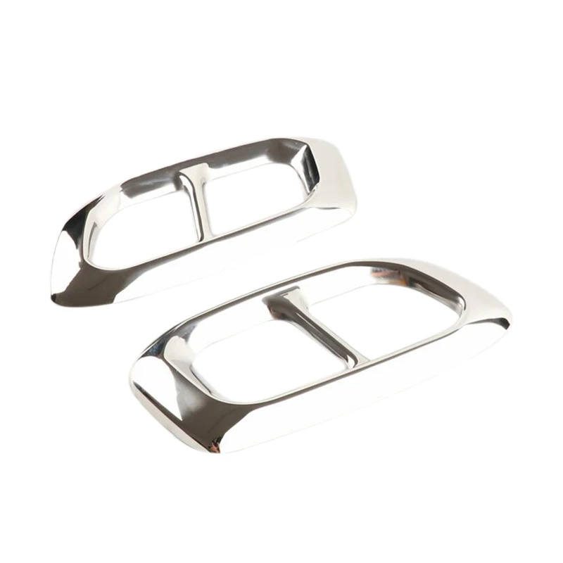 2 шт. нержавеющая сталь Хвостовая труба выхлопная глушитель наконечник крышка