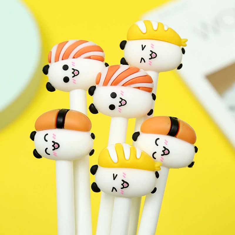 

36pcs Japan Kawaii Pens Food Sushi Cute Funny Cool Ballpoint Pen Back to School Rollerball Stationery Stuff Thing Black Blue Ink