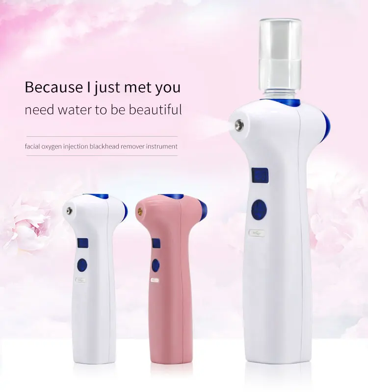 Portable Oxygen Injection Facial Blackhead Remover Peel Machine Oxygen Injector Facial Jet