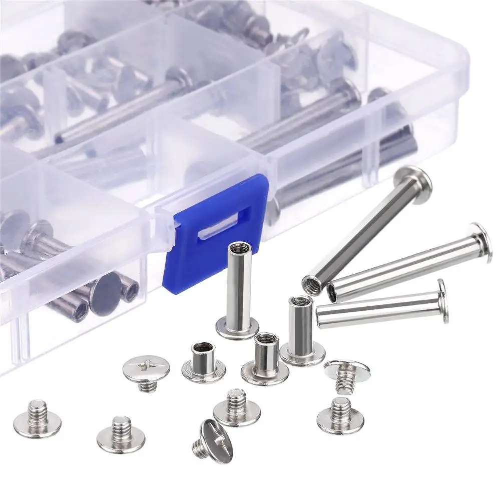 80 шт. винты для переплетения в ассортименте набор 7 разных размеров Крестовая