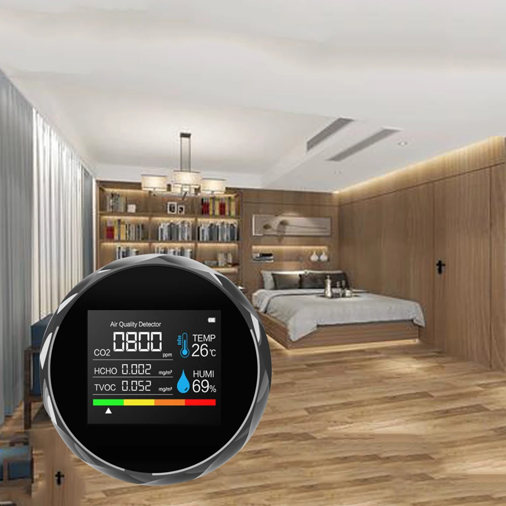 

3 IN 1 Portable Digital CO2 Meter Temperature Humidity Sensor Tester Formaldehyde Air Quality Monitor Analyzer Gas Detector