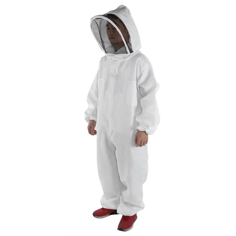 

New Cotton Full Body Beekeeping Clothing Veil Hood Hat Anti-Bee Coat Special Protective Clothing Beekeeping Bee Suit Equipment