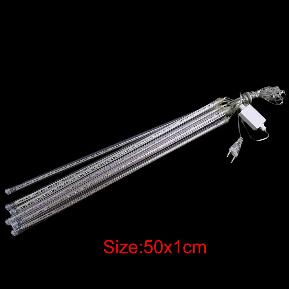 

6 Colors 50CM Meteor Shower Rain 8 Tubes Waterproof Bright LED Lights Outdoor Christmas Festival Decoration Lamp EU/US Plug