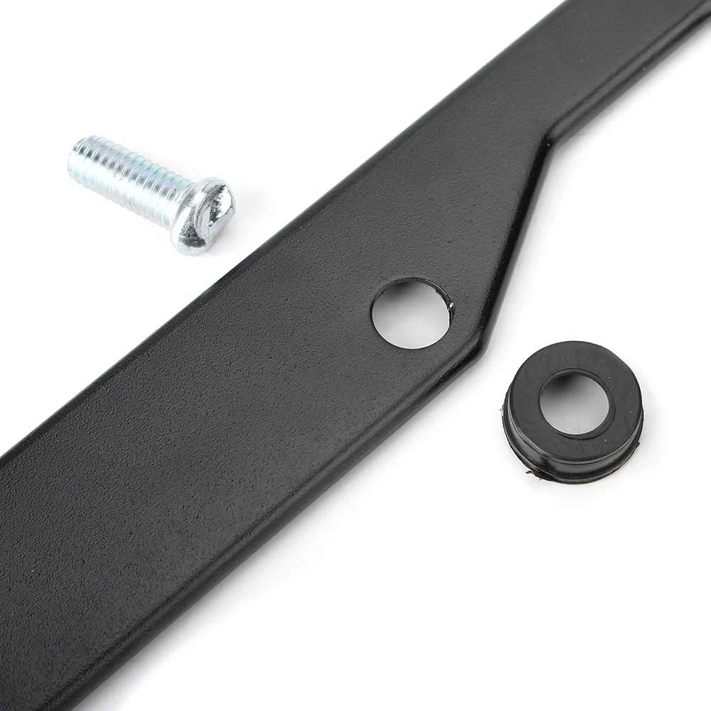 

12" X 6" Car Universal License Plate Frames Black Stainless Steel 2Pcs