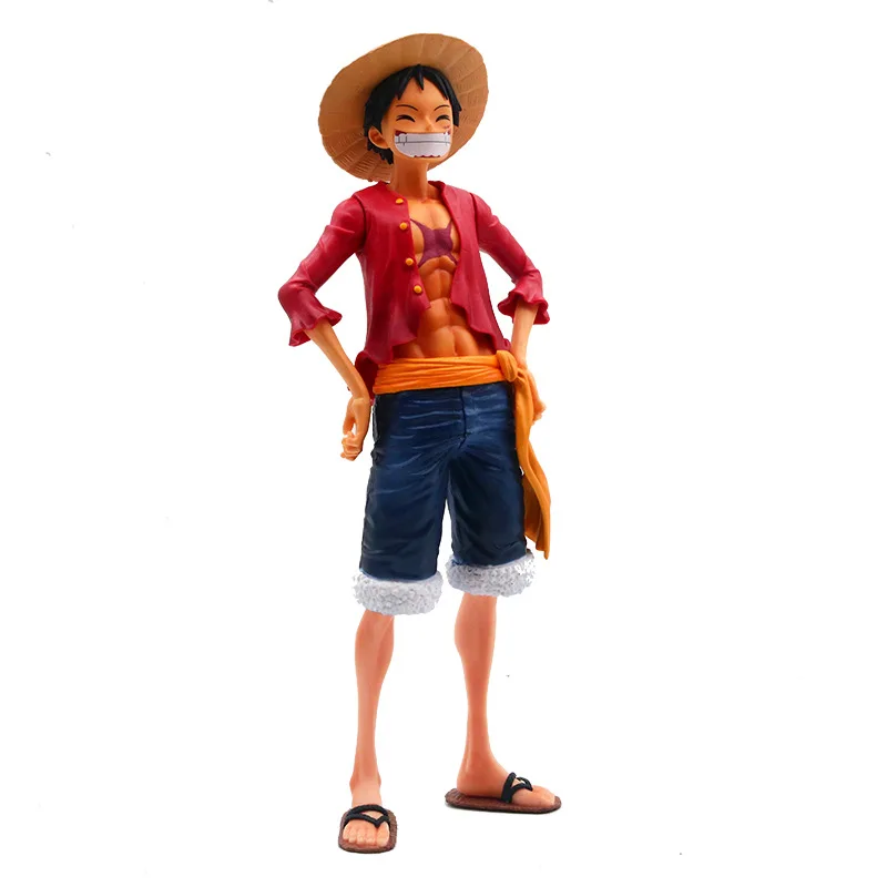 

28 cm Anime One Piece ROS Luffy PVC Figurine Monkey D Straw Hat Luffy Classic Smiley Model Figure Collection Model Toys