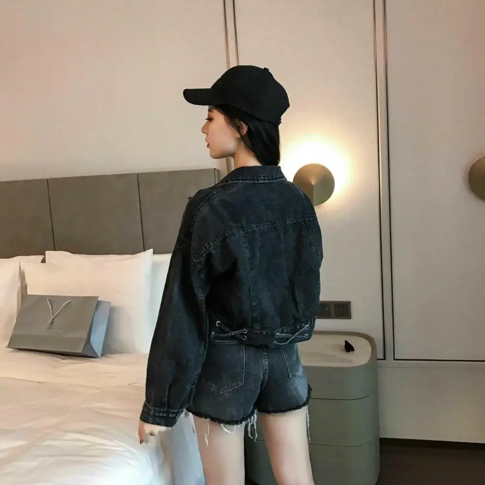 Женская короткая куртка весна осень 2020 новая свободная джинсовая одежда в стиле