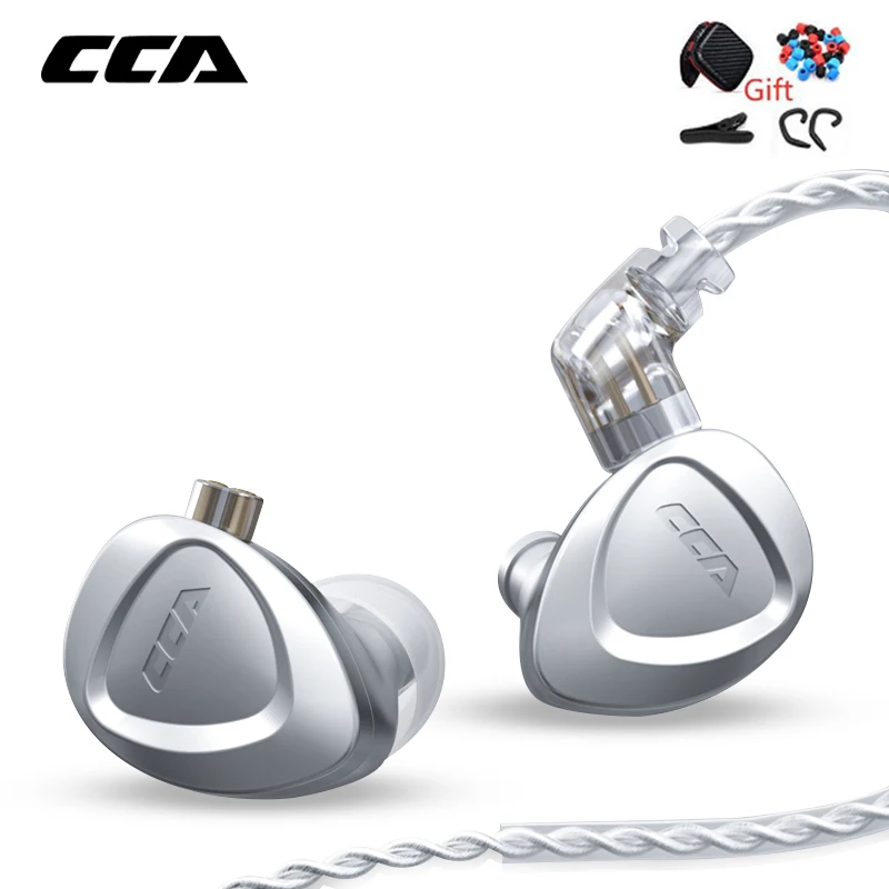 KZ ZST X 1BA+1DD In-Ear Earphones Hybrid Unit HIFI Bass Headset Sports DJ Earbud With Silver-plated Cable Earphones For ZSTX ZSN running headphones