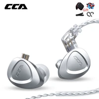 cca ckx 1dd6ba hybrid driver pure metal in ear hifi earphones monitor bass headset noise cancelling headphones for edx zsx dq6