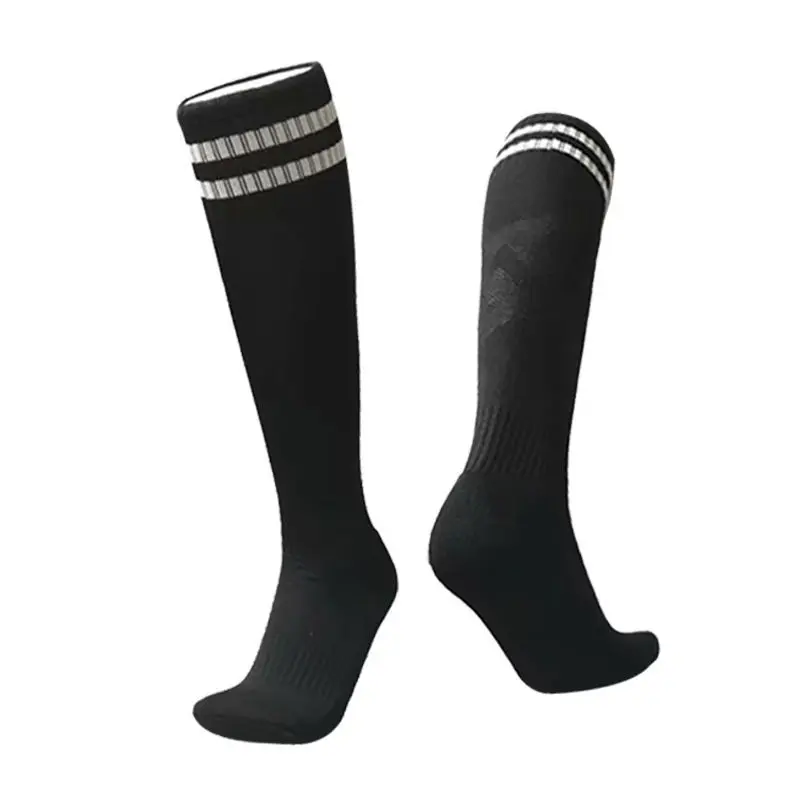 

New training football socks adult children men's and women's long tube socks towel bottom two bars sports socks