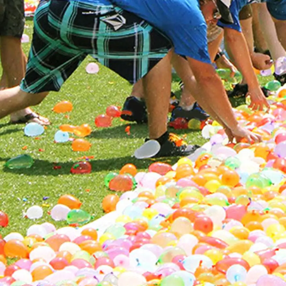 

111Pcs/Set Balloon Toy Elastic Funny Smooth Surface Water Filling Balloon Toy Water Fight Game Toy for Outdoor