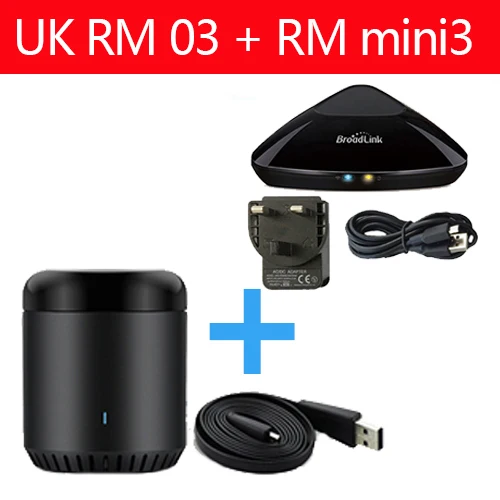 Broadlink RM PRO Универсальный Интеллектуальный пульт дистанционного управления RM MINI3 умный дом автоматизация WiFi+ IR+ RF переключатель для IOS Android телефон - Цвет: UK And RM mini3