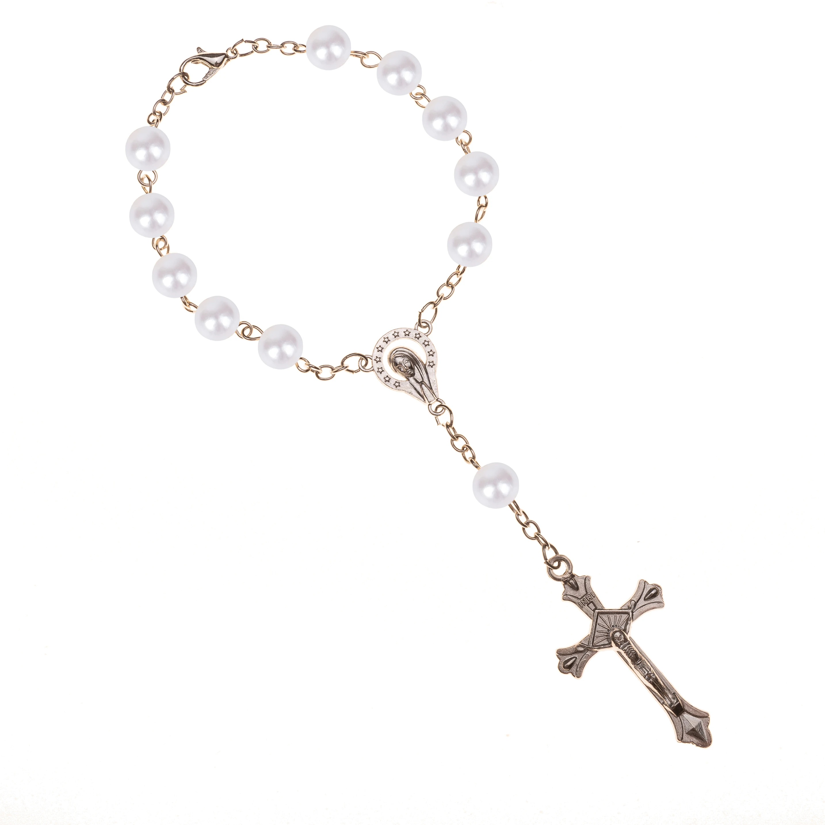 Бесплатная доставка 10 шт. католические четки ожерелье стеклянные бусины