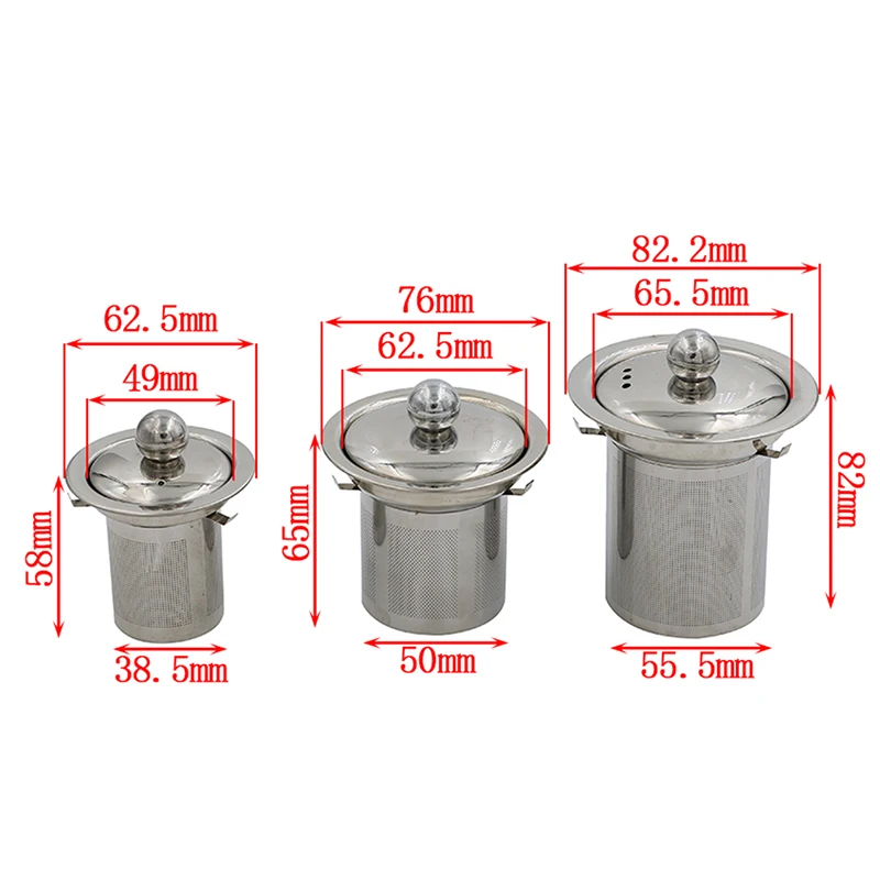 

Reusable Stainless Steel Tea Strainer Mesh Infuser Basket Loose Tea Leaf Infusers Herb Filter for Mug Teapot Teaware