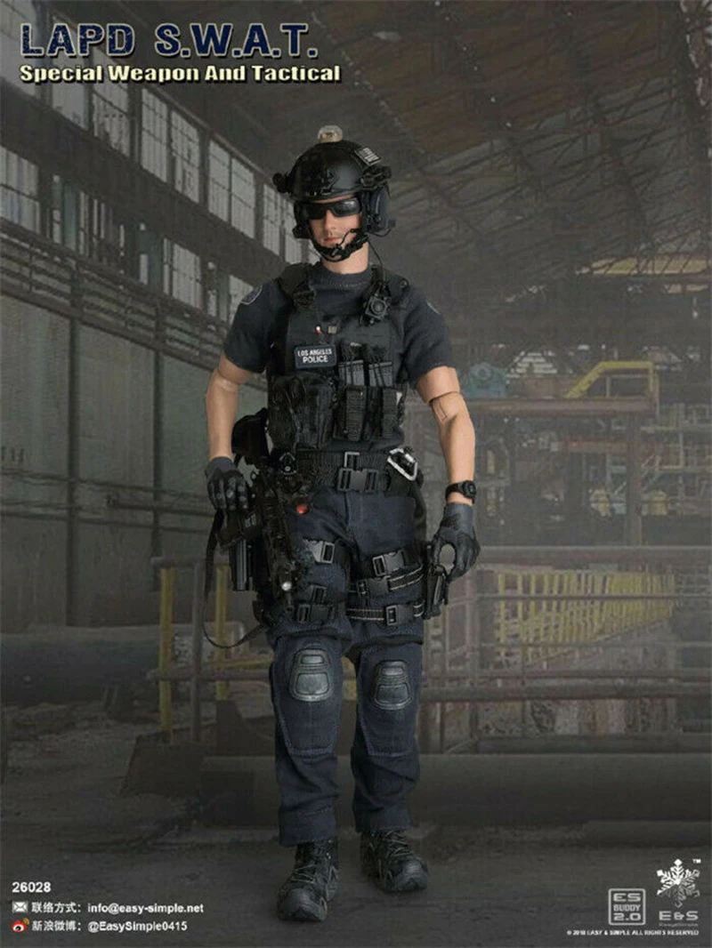 Для коллекции в масштабе 1/6 легко и просто ES 26028 LAPD спецназ специальное оружие