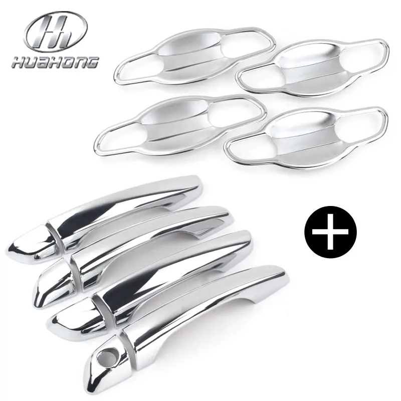 

Vtear для Hyundai Solaris 2, крышка дверной ручки, хромированная дверная чаша, хромированная защита, аксессуары для стайлинга автомобилей, украшение авто