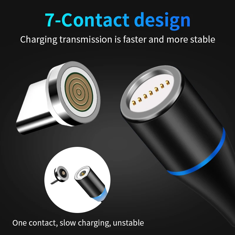 3A Магнитный кабель быстрой зарядки QC3.0 для SAMSUNG Note 10 + S10 S9 Micro usb type C и передачи