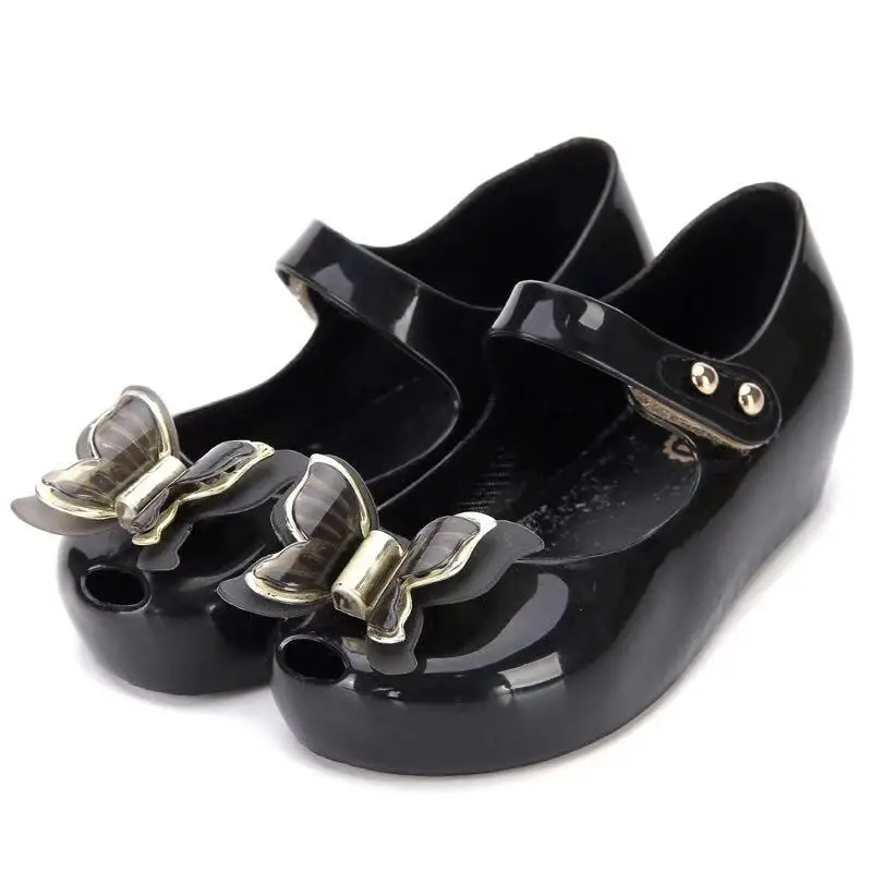Фиолетовый Mini Melissa/сандалии для девочек; коллекция года; Летняя обувь с рисунком Микки и Минни; прозрачная обувь; сандалии для девочек; нескользящие детские сандалии для малышей - Цвет: Фиолетовый