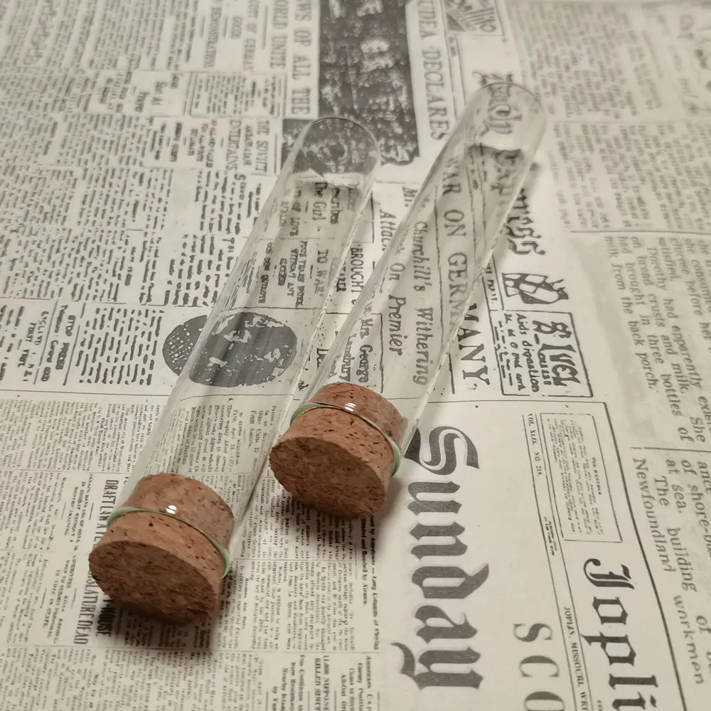 Пробирки стеклянные с пробковой пробкой 12 шт./лот 30 мл 22x120 мм плоским