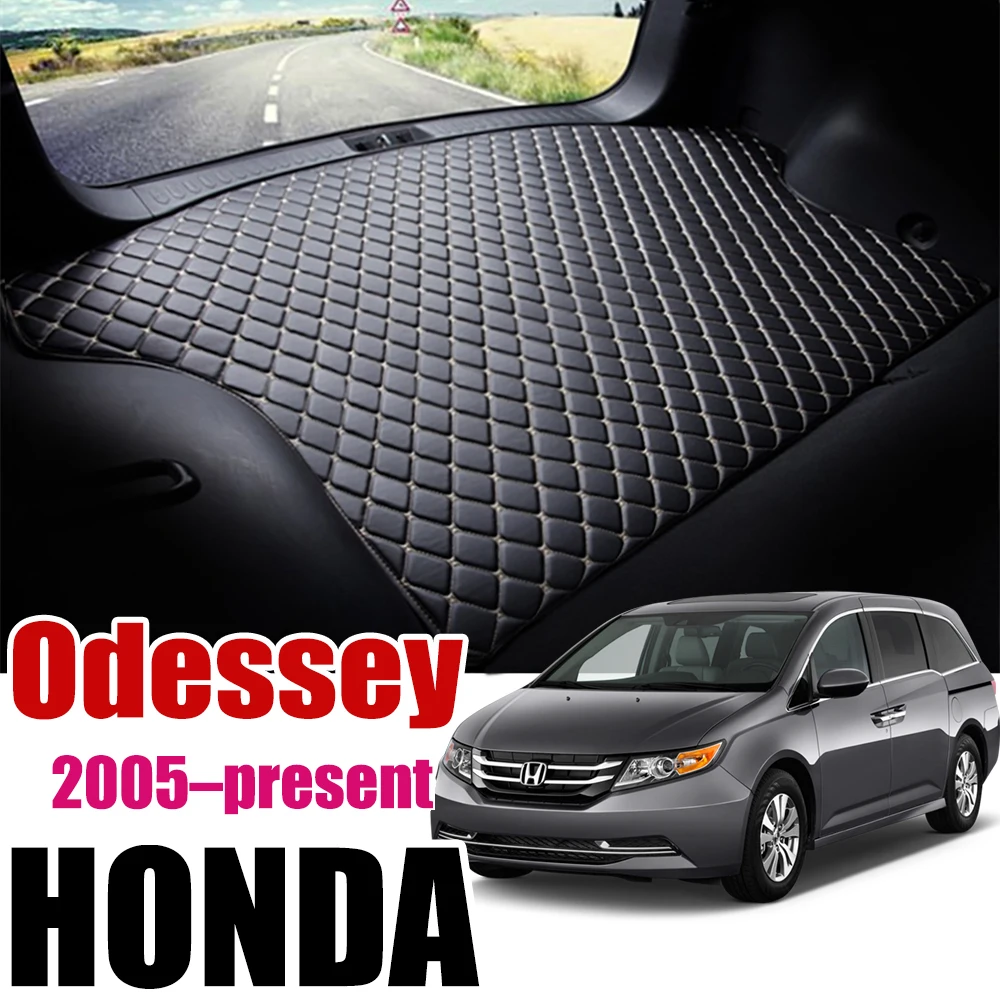 

Кожаный коврик для багажника автомобиля для Honda Odyssey 2013-присутствует коврик для багажника RB Honda RC подкладка для груза Нескользящая Задняя по...