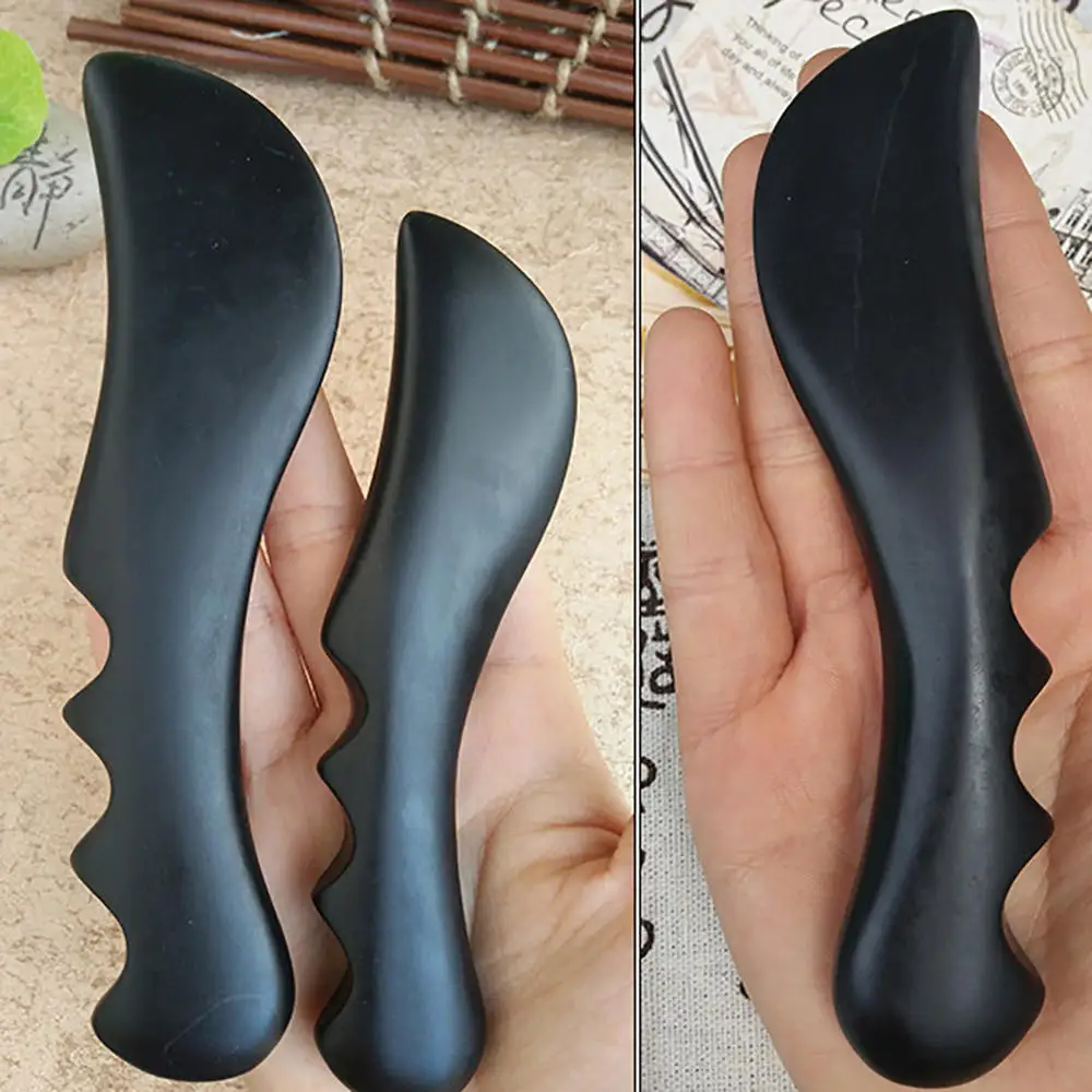 

Black Bian Stone Guasha Massage Gua Sha Facial Body Board SPA Health Beauty Handmade Bianstone Massage Stick Tool Supplies