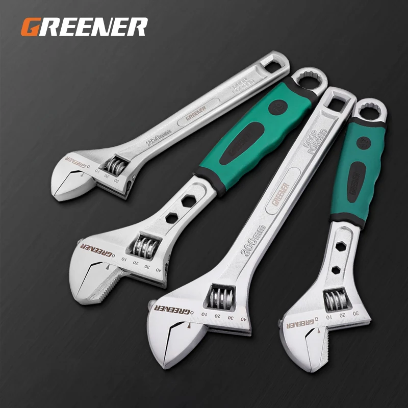 reener Adjustable Wrench Universal Spanner Household Enlarge Open Bathroom Wrench Key Nut Wrench Plumbing Manual Repair Tools