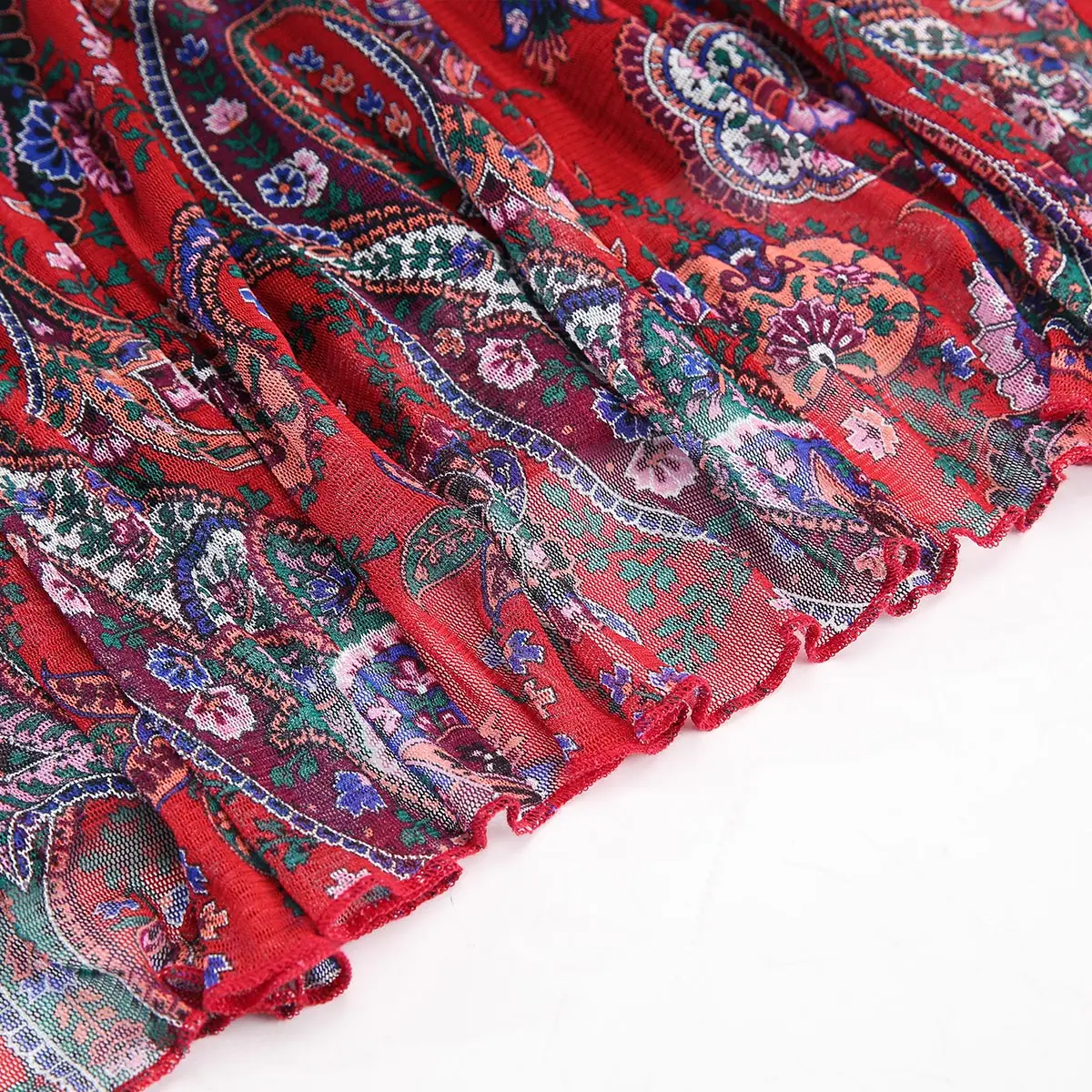 

masigoch high-end women's 100% silk slant dress with V-neck mesh and breathable sleeves