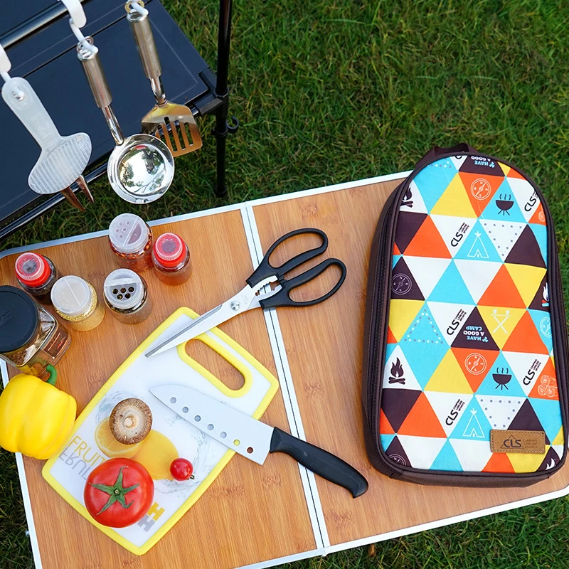 

Camping BBQ Lunch Bag Backapck Cookware Set Outdoor Picnic Kitchenware Portable Cookware Stainless Steel Cookware Set Portable