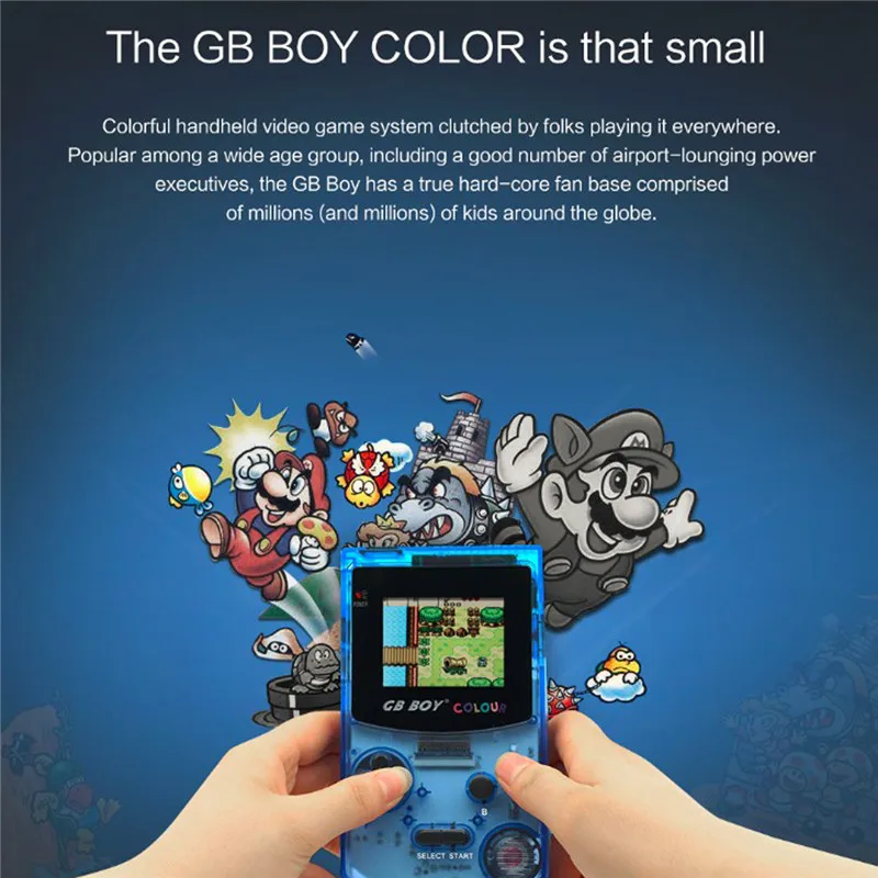 Игровая консоль GB Boy Классическая цветная портативная игровая приставка с
