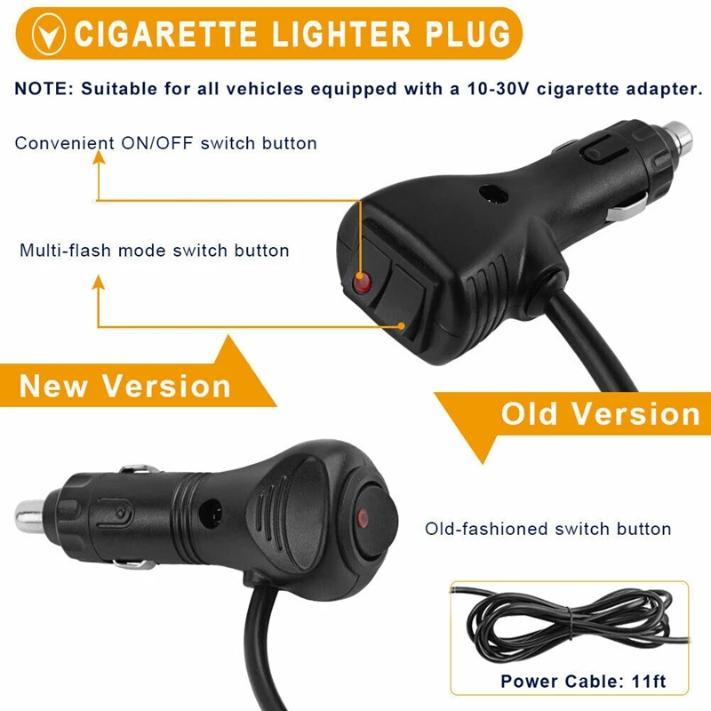 Аварийный мини-стробоскосветильник на крышу 48 светодиодный желтого и белого