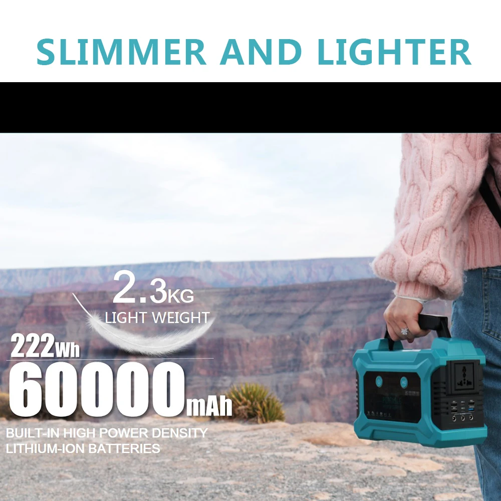 Портативная электростанция Android Apple Solar AC/DC Charge 150 Вт Аварийный генератор|Пусковое