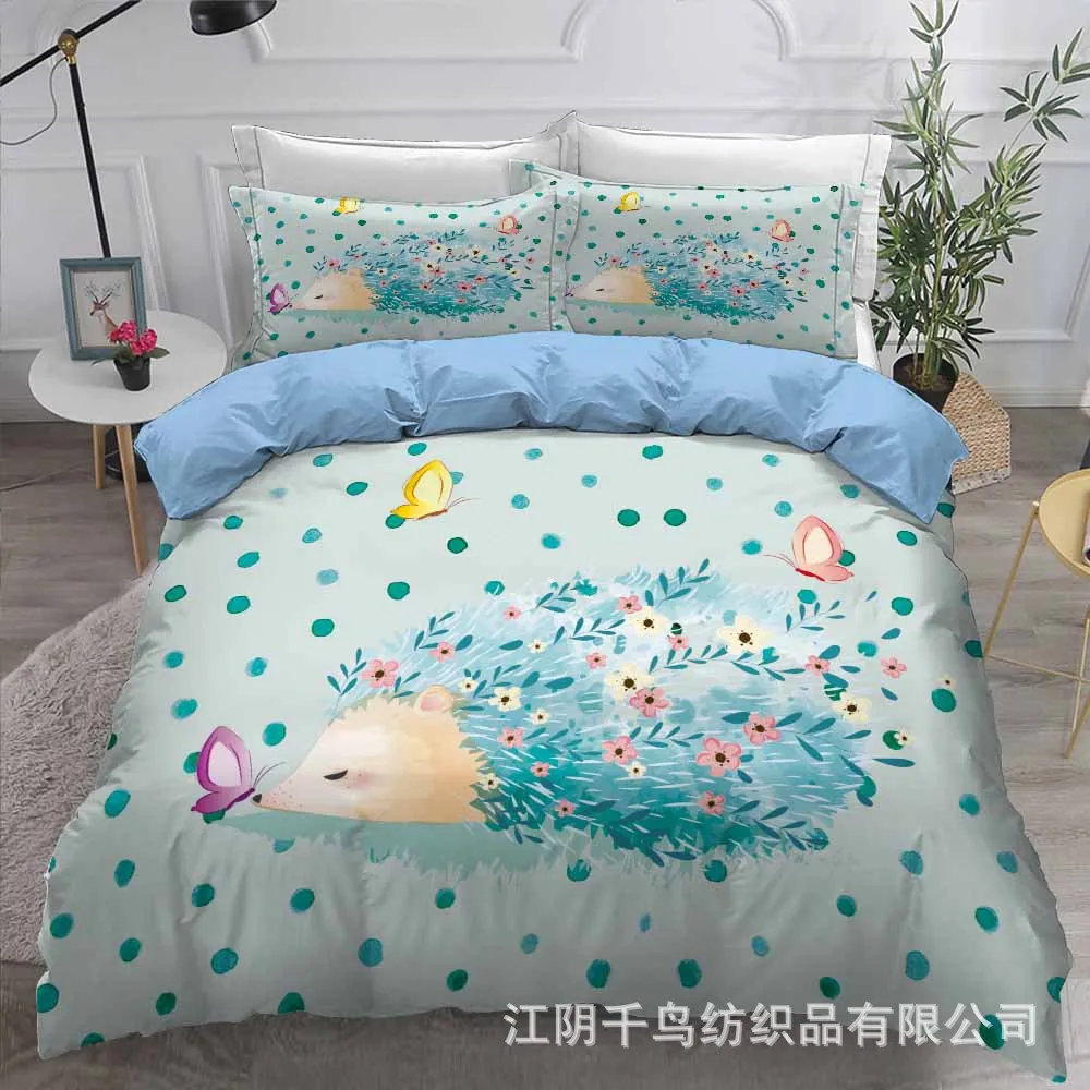

Hedgehog Pattern Bedding Sets Australia /Europe/USA Full Queen King Size Quilt Duvet Cover Pillow Case 2-3 Pieces Sets