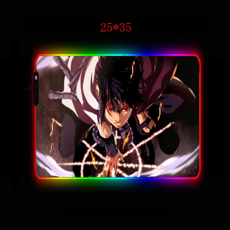 Коврик для мыши с японским аниме RGB большой светильник размер Xxl компьютерный