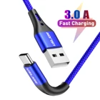 Кабель USLION USB Type-C, для Samsung S10, S9, 3 А