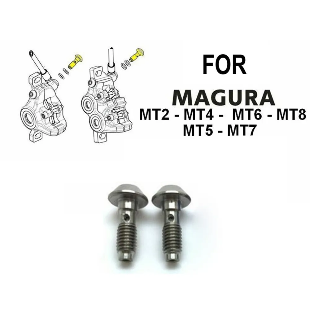 

2 Pcs Bike Brake Line Screws For MAGURA MT2 MT4 MT5 MT6 MT7 MT8 Bicycle Titanium Alloy Motorcycle Banjo Bolt Cycling Accessories