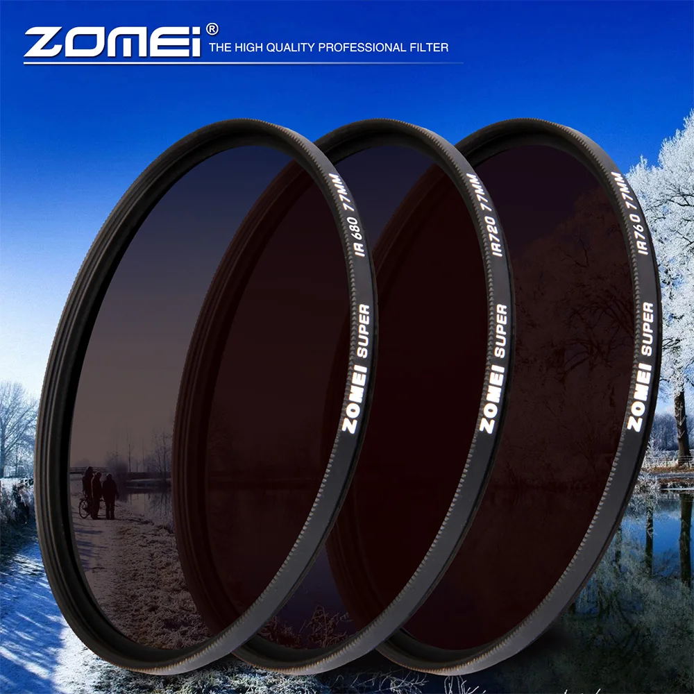 Zomei Infrared IR filter 680nm 720nm 760nm 850nm 950nm 37mm 49mm 52mm 58mm 67mm 72mm 82mm for SLR DSLR camera lens | Электроника