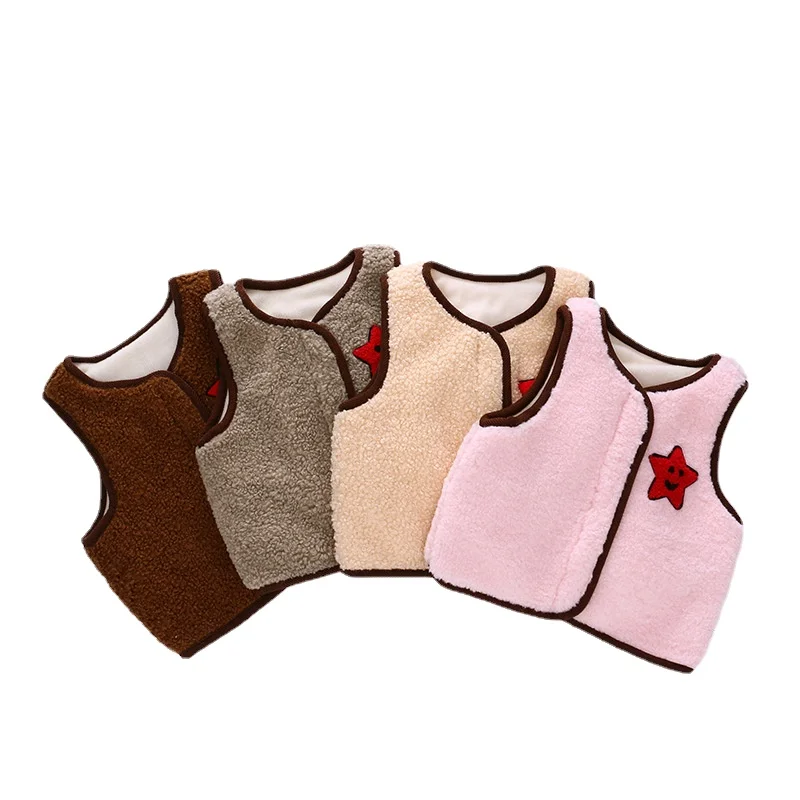 

Baby Winter Clothes Children Vest Boys and Girls Down Cotton Lamb Cashmere 1-3Y Baby Autumn Winter Vest Waistcoats