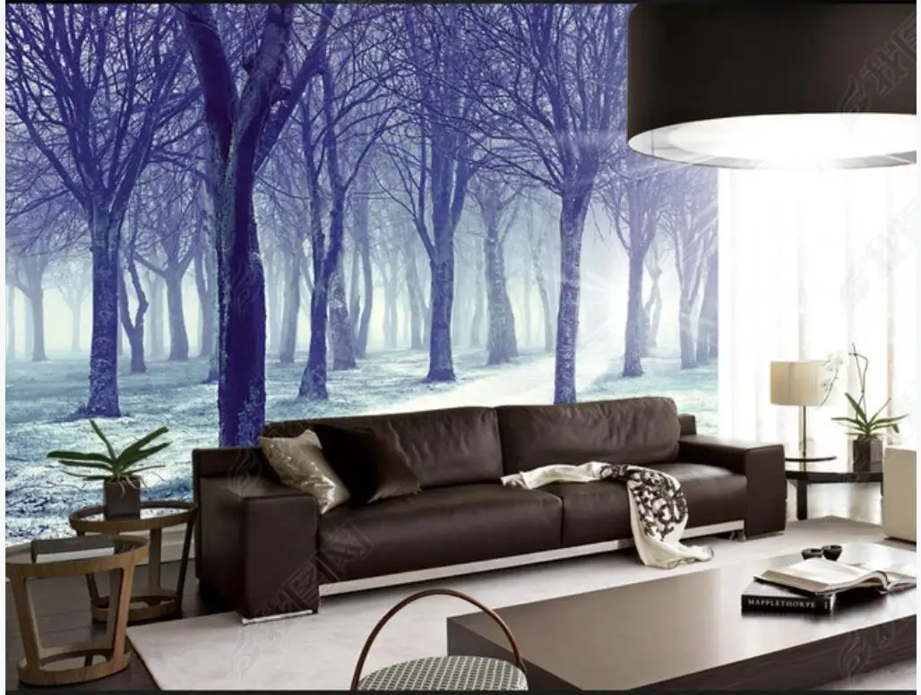 

Custom photo wallpaper for walls 3 d mural Modern forest trail beautiful woods scenery mural background wall papers home decor