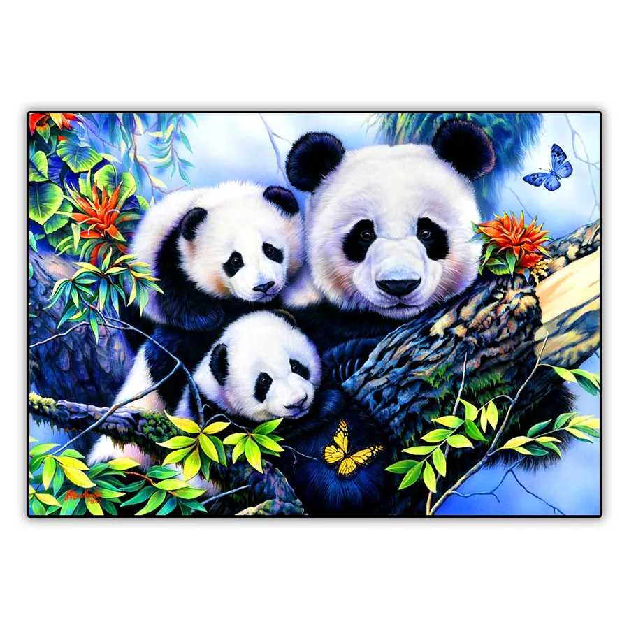 Набор для алмазной живописи 5d сделай сам с изображением милой панды квадратные