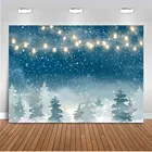 Блестящий Фон для фотосъемки с изображением снега и соснового леса