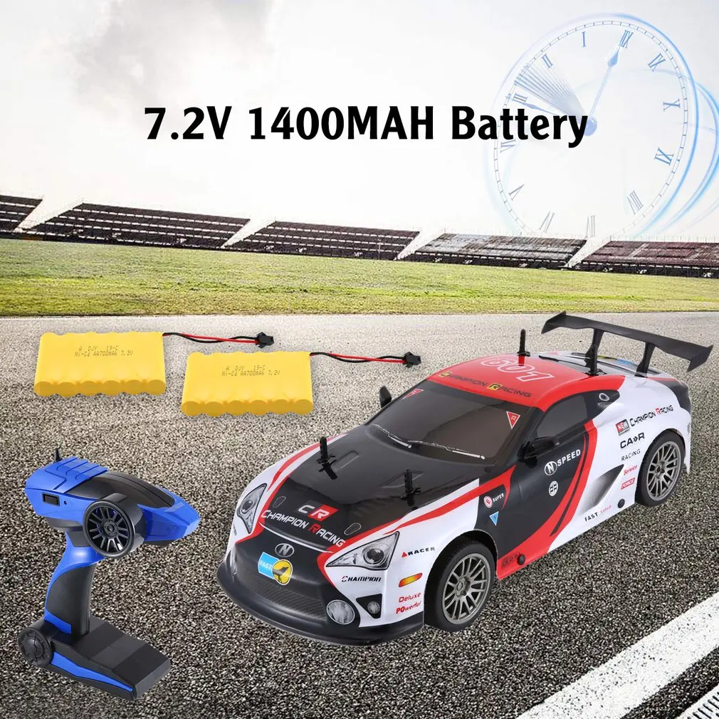 Горячая J601-1 1/10 1400mAh 2,4G гоночный автомобиль 1:10 RC модель автомобиля 25 км/ч плоский спортивный Дрифт автомобиль игрушки 2 Батареи ЕС Разъем для детей