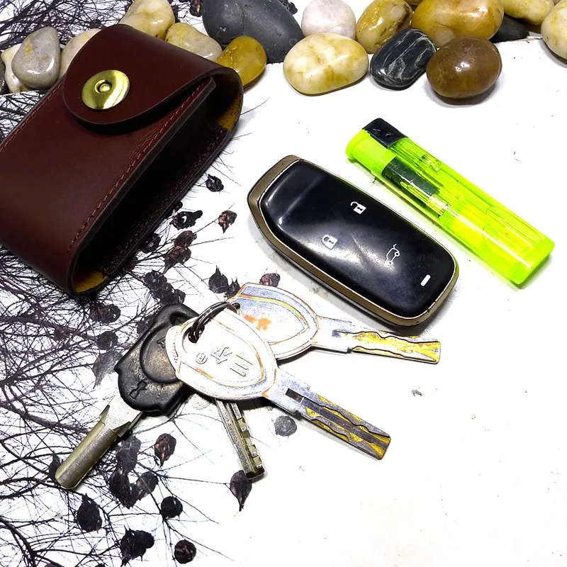 Держатель для автомобильных ключей blongk из натуральной кожи Два в одном + чехол