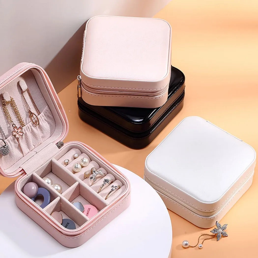 

1Pc Jewelry Storage Box 10*10*5CM Portable Jewelry Storage Box Jewelry Organizer Necklace,Earrings,Rings,Bracelet