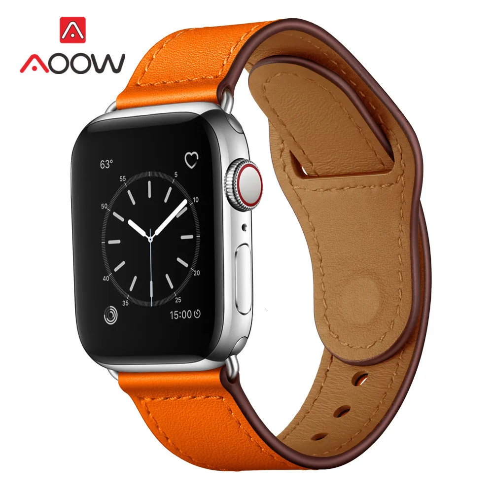 Ремешок из натуральной кожи для Apple Watch 4, 40 мм, 44 мм, 38 мм, 42 мм, высокое качество, для мужчин и женщин, ремешок для часов, браслет для iWatch 1, 2, 3