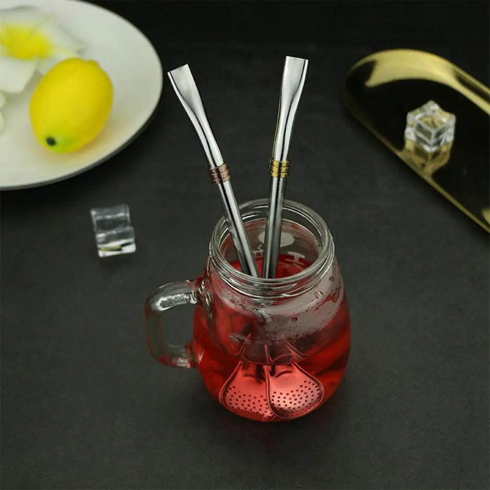 Studyset 1PC Stainless Steel Drinking Straw Spoon Coffee Tea Filter Stirring | Дом и сад