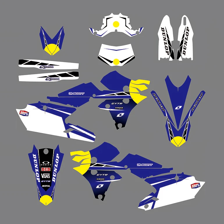 Для Yamaha WR250F 2015-2019 WR450F 2016-2018 YZ450FX полный комплект графики индивидуальные цифры