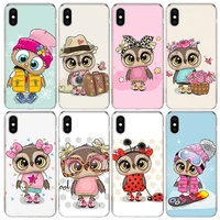 cute owl hearts lover christmas phone case for apple iphone 13 pro max 11 12 mini se 2020 x xs xr 8 7 plus 6 6s 5 5s cover shell