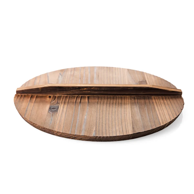

Export handmade wooden lid cover anti-hot Chinese fir, bevel iron lid cover wok wooden lid 30cm