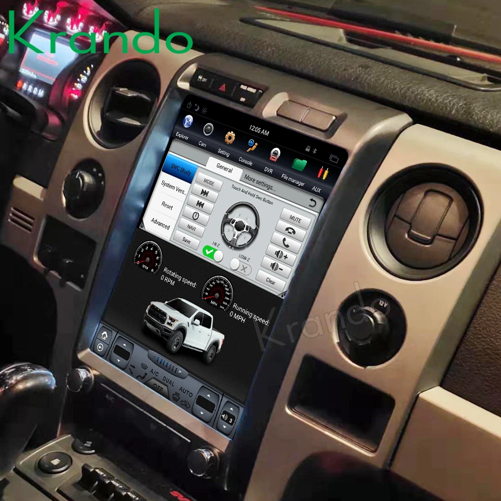 Krando Android 8.1 4 + 32 Гб 13 &quotTesla Vertical для FORD Raptor F150 8 1 2009 автомобильный радиоприемник с